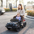 24V Ride On Car For Kids Battery Powered Ride On 4Wd Toys With Remote Control,Parents Can Assist In Driving,Music And Lights,Five Point Safety Belt,Rocking Chair Mode For Back And Forth Swinging Black Polyethylene