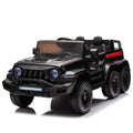 24V Ride On Car For Kids Battery Powered Ride On 4Wd Toys With Remote Control,Parents Can Assist In Driving,Music And Lights,Five Point Safety Belt,Rocking Chair Mode For Back And Forth Swinging Black Polyethylene