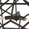 3 Light Metal Chandelier, Hanging Light Fixture With Adjustable Chain For Kitchen Dining Room Foyer Entryway, Bulb Not Included Black Iron