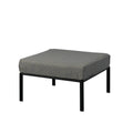 Rajni Patio Ottoman, Gray Fabric & Black Finish Ot01763 Gray Fabric