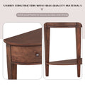 Modern Curved Console Table Sofa Table With 3 Drawers And 1 Shelf For Hallway, Entryway, Living Room Espresso Solid Wood Mdf
