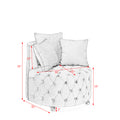 Velvet Upholstered Swivel Chair For Living Room, With Button Tufted Design And Movable Wheels, Including 3 Pillows, Pink Pink Foam