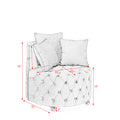 Velvet Upholstered Swivel Chair For Living Room, With Button Tufted Design And Movable Wheels, Including 3 Pillows, Blue Blue Foam