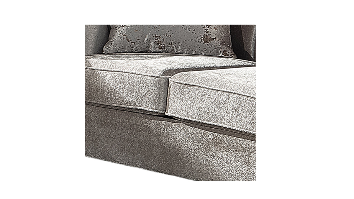 Velencia Modern Style Loveseat In Cream Cream Primary Living Space Modern Upholstered Wood