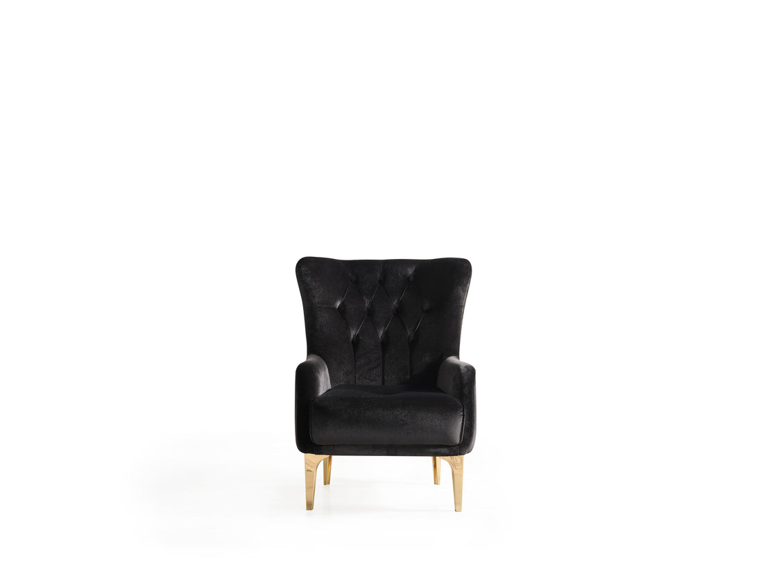 Lust Modern Style Chair In Black Black Modern Upholstered Wood