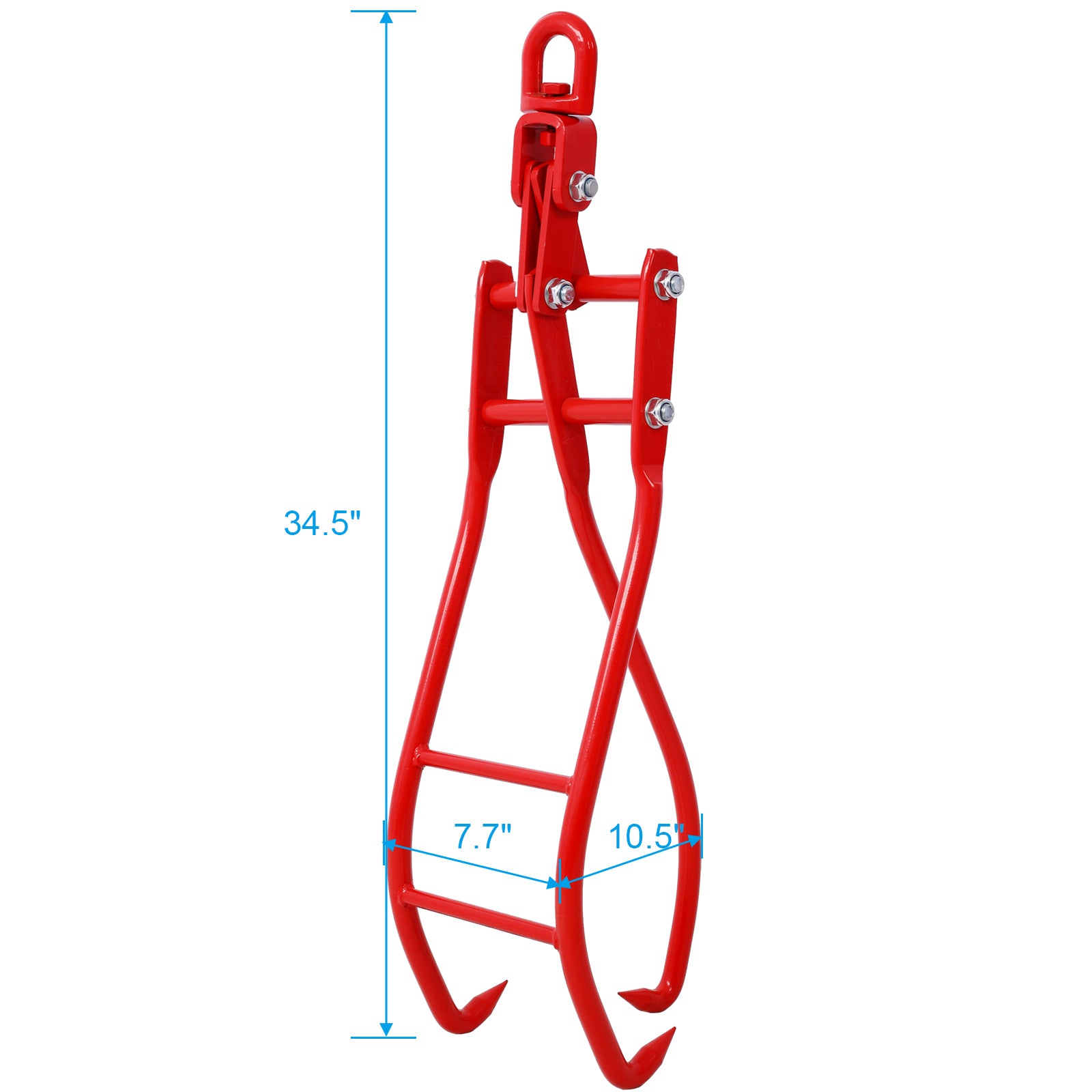 28In 3 Claw Log Grapple For Logging Tongs, Eagle Claws Design Log Lifting Tongs Log Grabs, Timber Lifting Tongs For Truck, Atv, Tractor And Skidder Red Steel