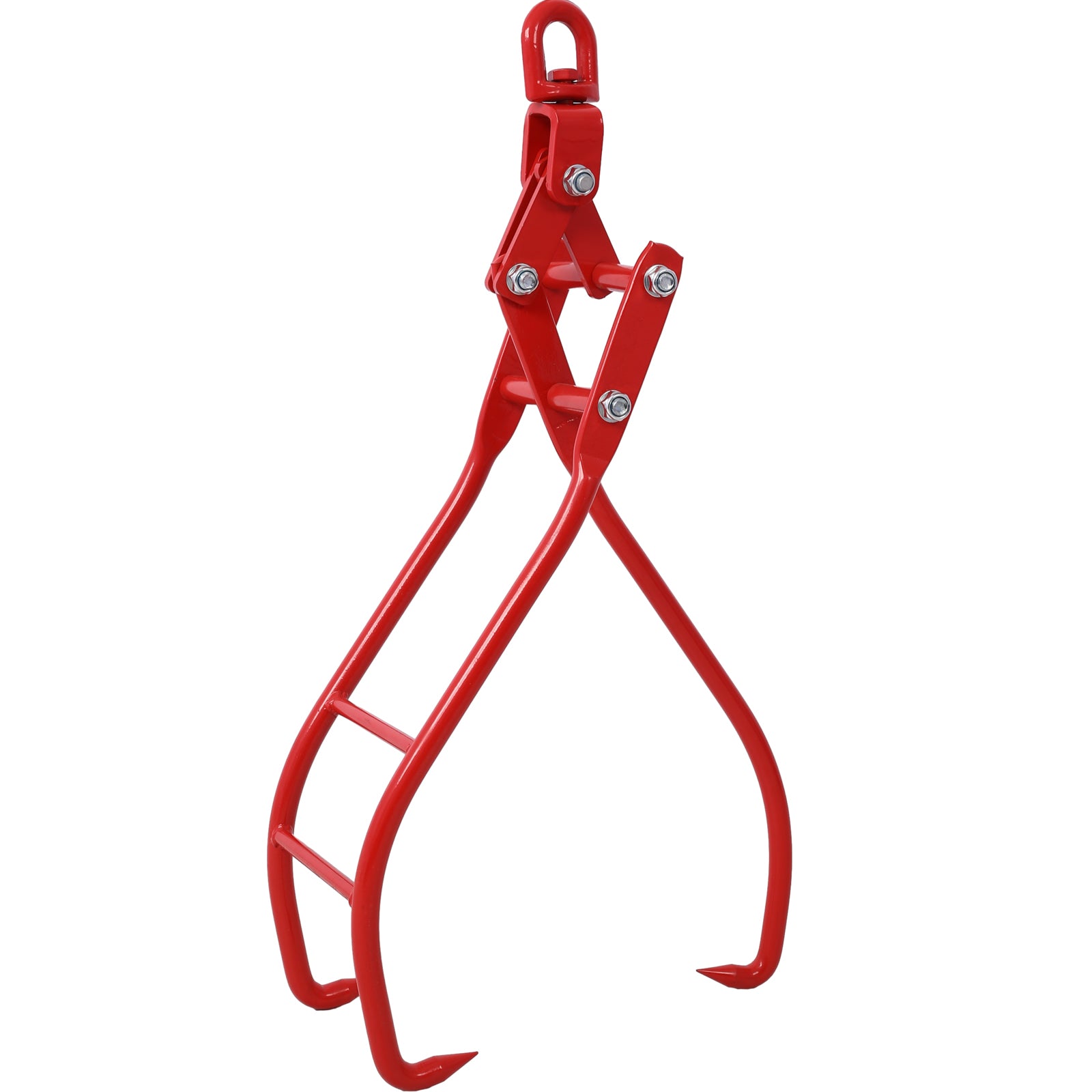 36In 3 Claw Log Grapple For Logging Tongs, Eagle Claws Design Log Lifting Tongs Log Grabs, Timber Lifting Tongs For Truck, Atv, Tractor And Skidder Red Steel
