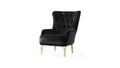 Lust Modern Style Chair In Black Black Modern Upholstered Wood