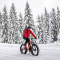S26109 26 Inch Fat Tire Bike Adult Youth Full Shimano 21 Speed Mountain Bike, Dual Disc Brake, High Carbon Steel Frame, Front Suspension, Mountain Trail Bike, Urban Commuter City Bicycle Cycling Orange Without Anti Slip Garden & Outdoor American Design