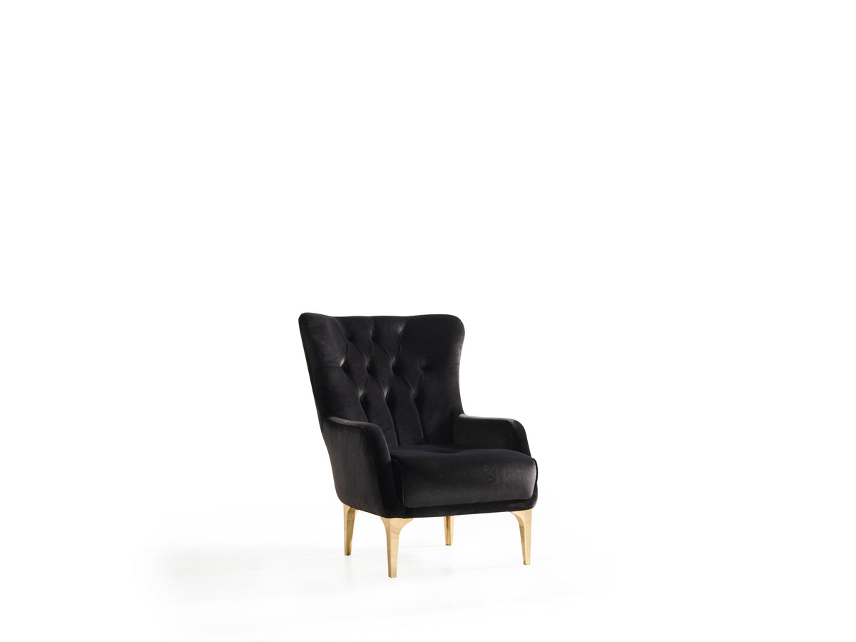 Lust Modern Style Chair In Black Black Modern Upholstered Wood
