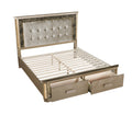 Medusa Queen Bed Made With Wood In Gold Box Spring Not Required Queen Gold Wood Bedroom Contemporary,Modern Slat Beds Wood