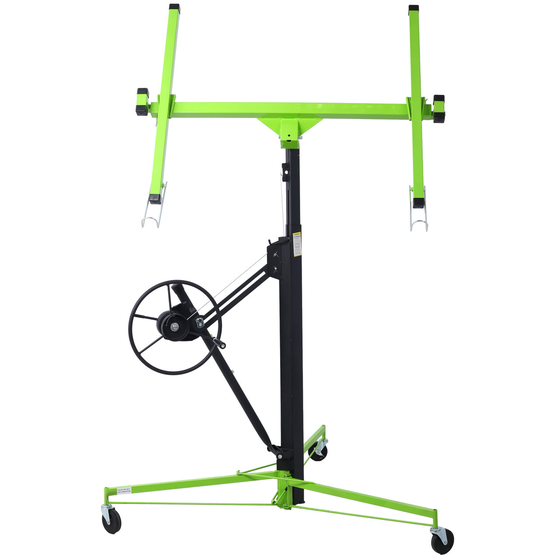 Drywall Lift Panel 11' Lift Drywall Panel Hoist Jack Lifter,Green Black Green Steel
