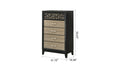 Selena Modern & Contemporary Chest Made With Wood In Black And Natural Black Natural Bedroom Contemporary,Modern Wood