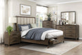 Dark Walnut Finish Nightstand Of 3 Drawers Classic Design Bedroom Furniture 1Pc Walnut 3 Drawers Bedroom Contemporary Wood