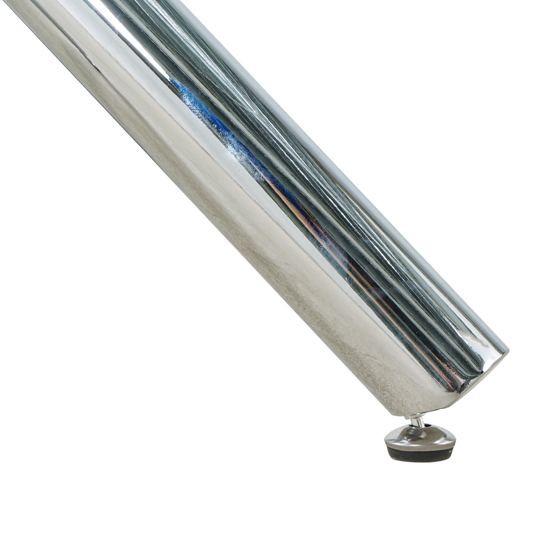 Modern Simple Round Table Leg Accessories, Electroplated Round Leg Accessories Chrome Seats 2 Metal