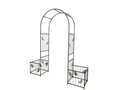 Metal Garden Arch Garden Arbor Trellis Climbing Plants Support Arch Outdoor Arch Wedding Arch Party Events Archway Black Black Iron