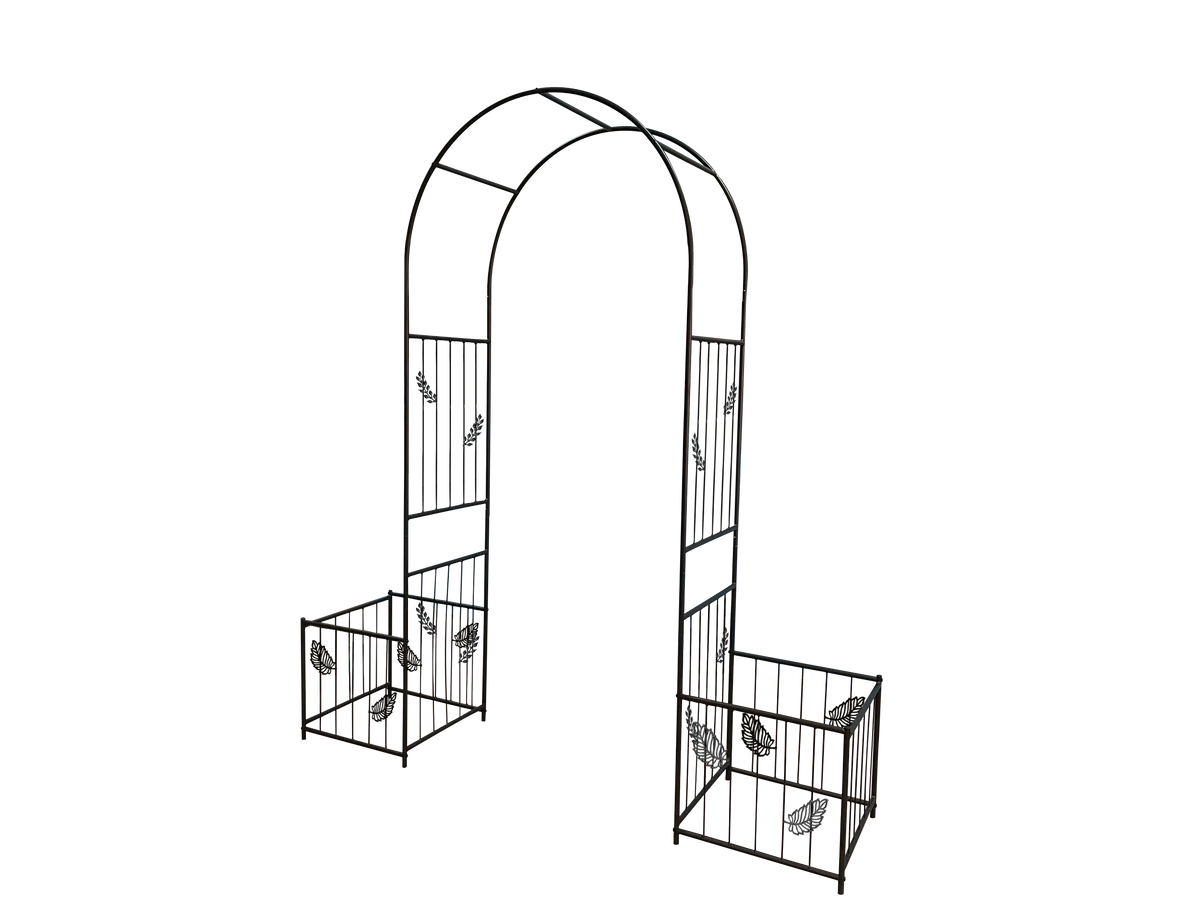 Metal Garden Arch Garden Arbor Trellis Climbing Plants Support Arch Outdoor Arch Wedding Arch Party Events Archway Black Black Iron