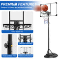 Portable Basketball Hoop Adjustable 7.5Ft 9.2Ft With 32 Inch Backboard For Youth Adults Indoor Outdoor Basketball Goal White Black White Iron