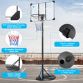 Portable Basketball Hoop Adjustable 7.5Ft 9.2Ft With 32 Inch Backboard For Youth Adults Indoor Outdoor Basketball Goal White Black White Iron