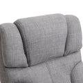 500Lbs Big And Tall Office Chair With Wide Seat, Ergonomic Executive Computer Chair With Adjustable Height, Swivel Wheels And Linen Finish, Light Grey Light Grey Linen