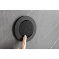 Shower System With Shower Head, Hand Shower, Slide Bar, Bodysprays, Shower Arm, Hose, Valve Trim, And Lever Handles Matte Black Wall Mounted Bathroom Brass