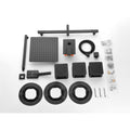 Shower System With Shower Head, Hand Shower, Slide Bar, Bodysprays, Shower Arm, Hose, Valve Trim, And Lever Handles Matte Black Wall Mounted Bathroom Brass