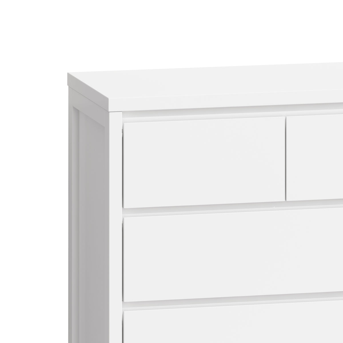31.61"4 Tier 5 Drawer Mdf Storage Cabinet,For Bedroom,Living Room,Dining Room,Hallways,White White Mdf