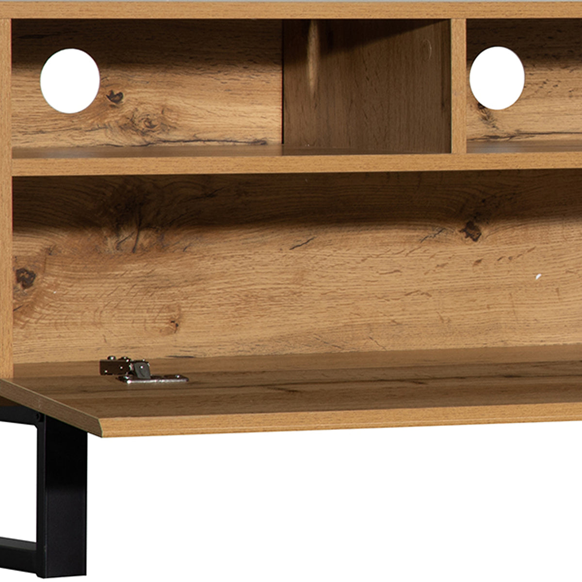 Modern Tv Stand For 80'' Tv With Double Storage Space, Media Console Table, Entertainment Center With Drop Down Door For Living Room, Bedroom, Home Theatre Wood Primary Living Space 70 79 Inches 70 79 Inches 75 Inches Mdf Metal