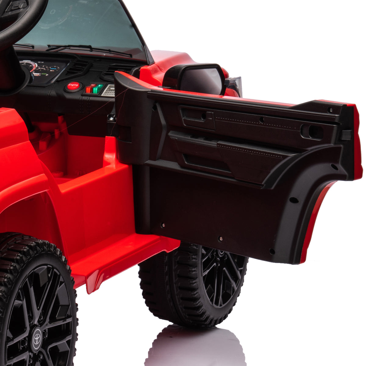 Officially Licensed Toyota Tundra Pickup,Electric Pickup Car Ride On For Kid, 12V Electric Ride On Toy,2.4G W Parents Remote Control,Electric Car For Kids,Three Speed Adjustable,Power Display Red Plastic