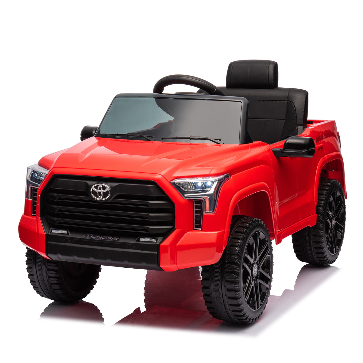 Officially Licensed Toyota Tundra Pickup,Electric Pickup Car Ride On For Kid, 12V Electric Ride On Toy,2.4G W Parents Remote Control,Electric Car For Kids,Three Speed Adjustable,Power Display Red Plastic