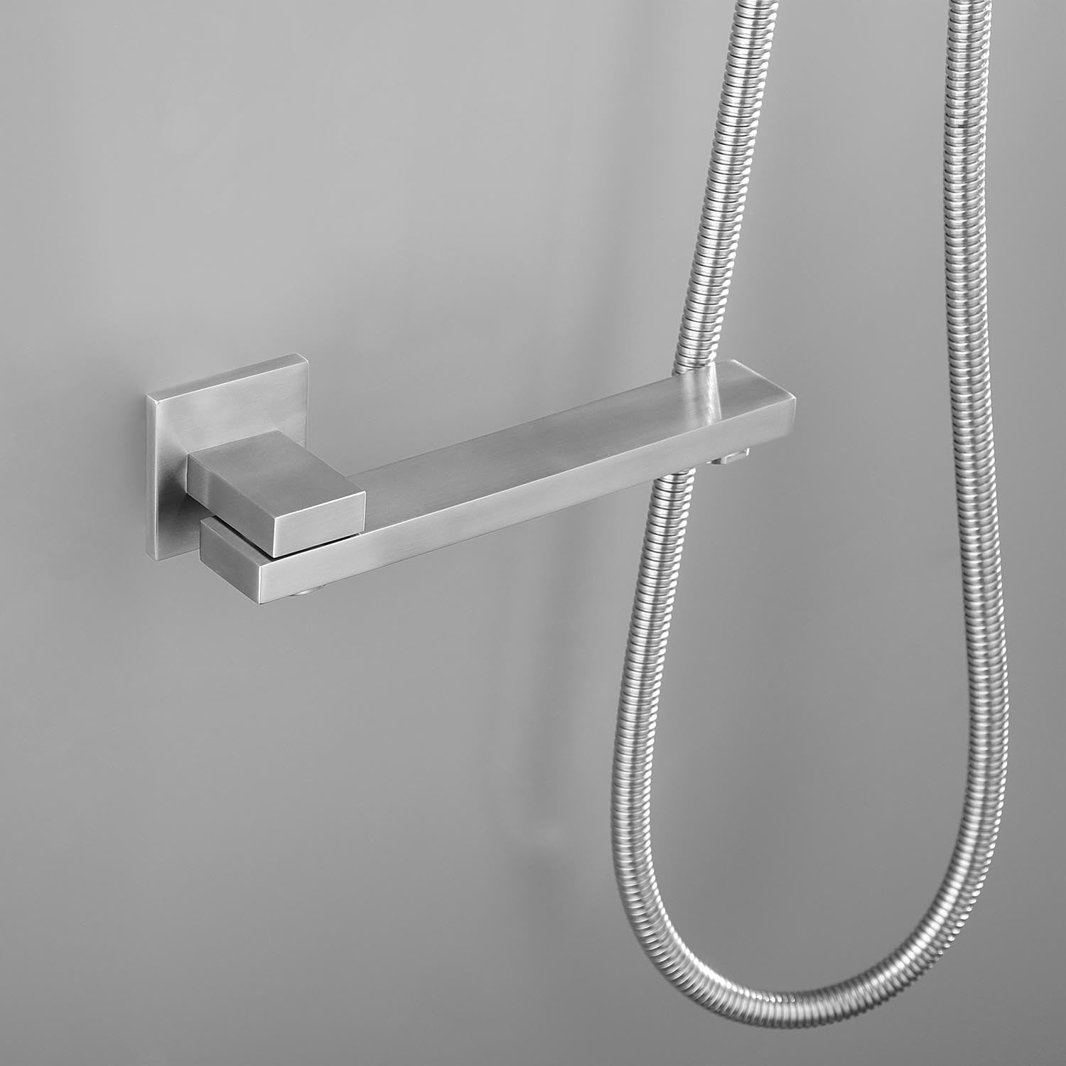 16" Rain Shower Head Systems Wall Mounted Shower One Brushed Nickel Wall Mounted Bathroom Brass