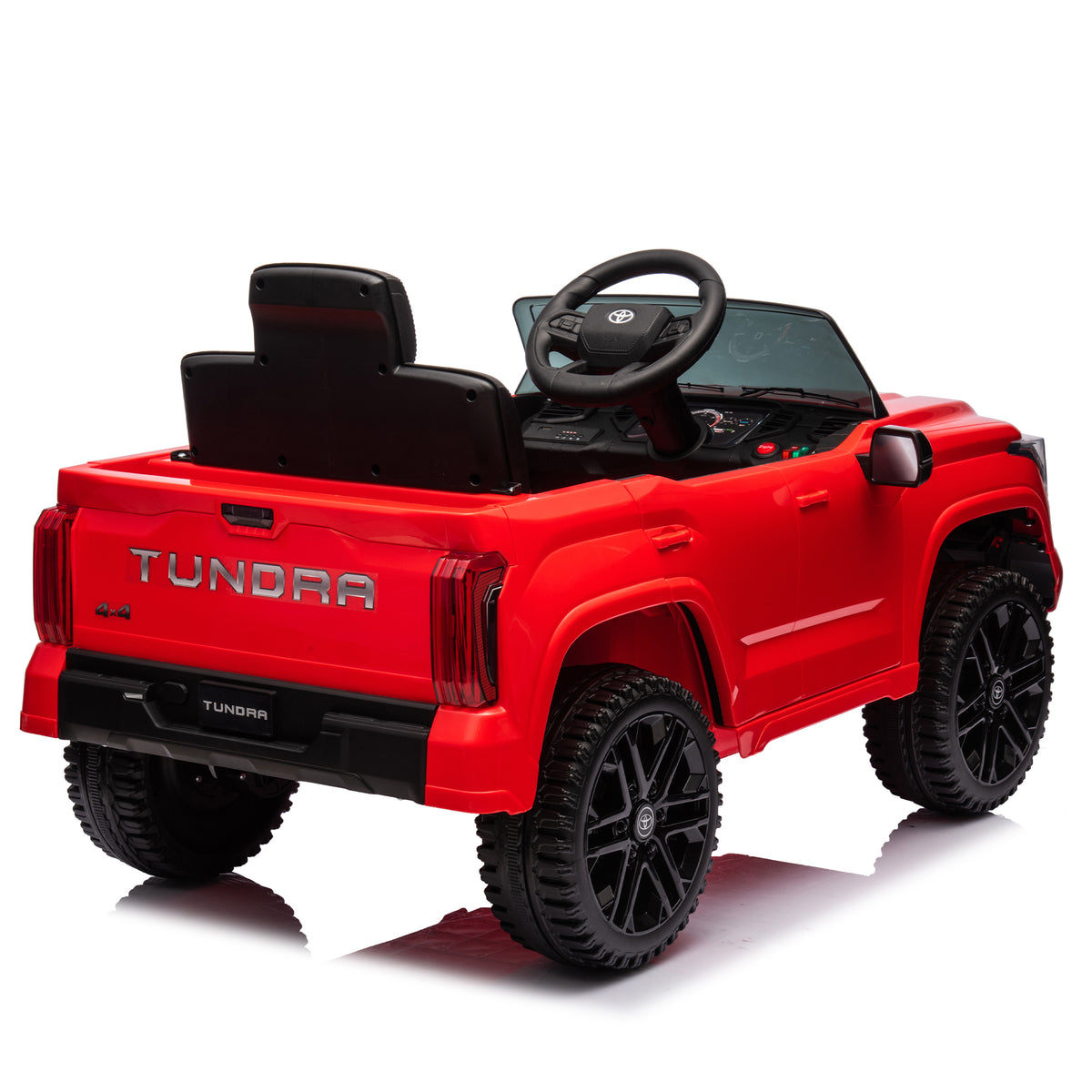Officially Licensed Toyota Tundra Pickup,Electric Pickup Car Ride On For Kid, 12V Electric Ride On Toy,2.4G W Parents Remote Control,Electric Car For Kids,Three Speed Adjustable,Power Display Red Plastic