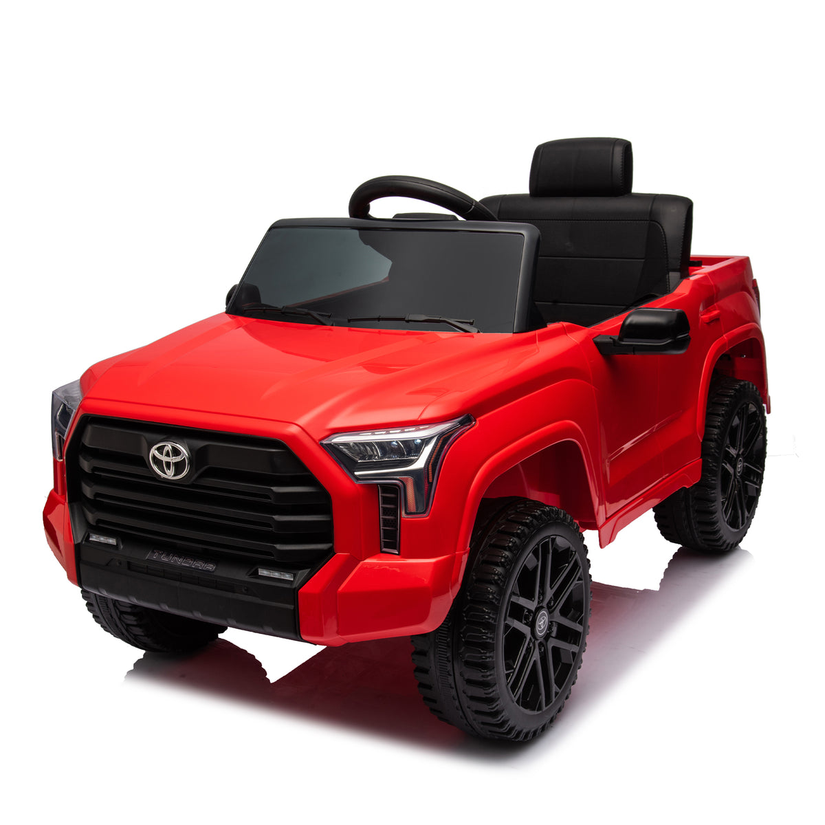 Officially Licensed Toyota Tundra Pickup,Electric Pickup Car Ride On For Kid, 12V Electric Ride On Toy,2.4G W Parents Remote Control,Electric Car For Kids,Three Speed Adjustable,Power Display Red Plastic