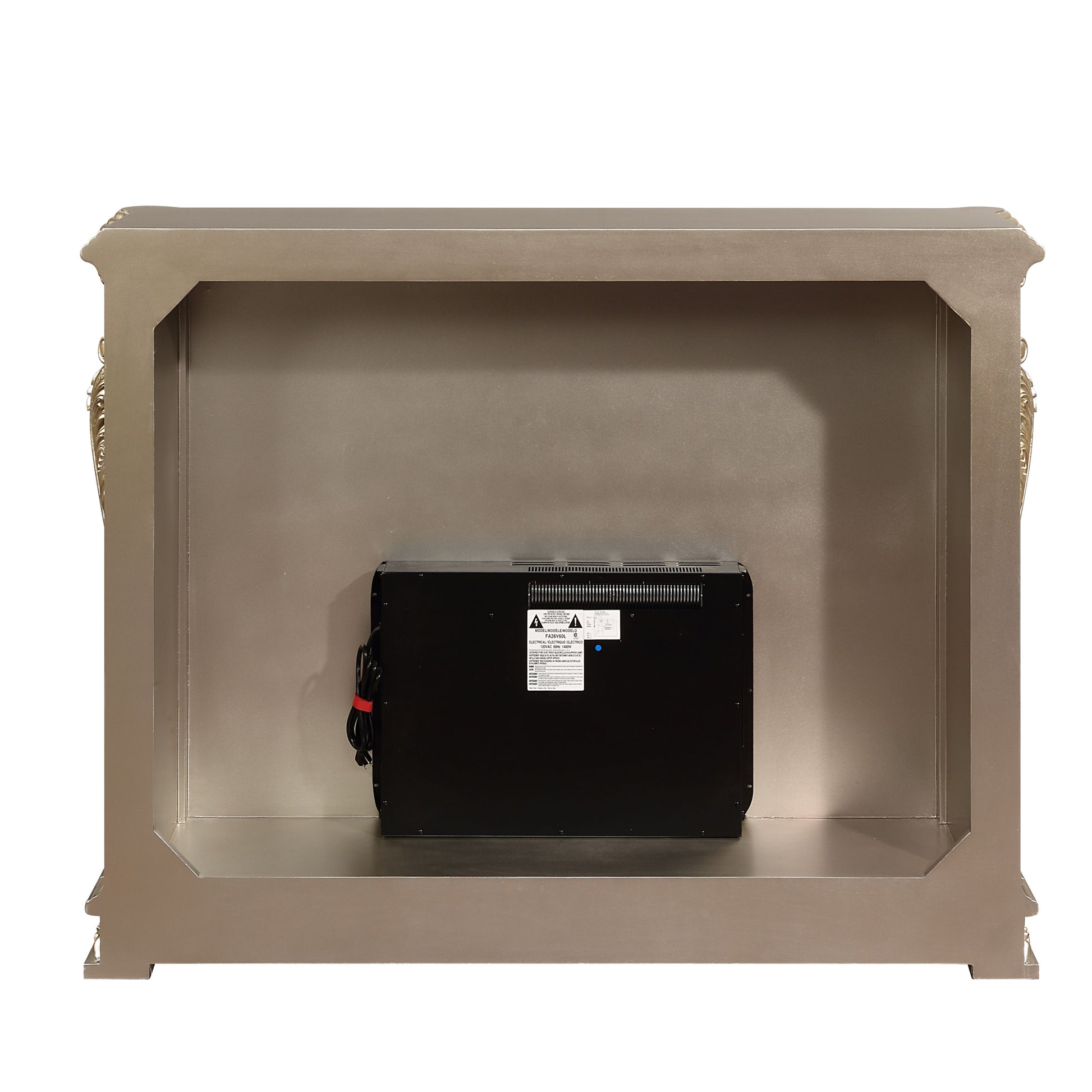 Sorina Fireplace Silver & Gold Finish Ac01619 Gold Mdf