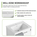24 Inch Wall Mounted Bathroom Vanity With Sink, For Small Bathroom Kd Packing White 2 Bathroom Wall Mounted Modern Plywood