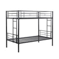 Metal Bunk Bed Black Black Metal