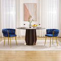 Living Room Chairs,Velvet Makeup Vanity Chair With Back Arm Modern Bedroom Accent Chair Elegant Comfy Single Upholstered Chair With Gold Metal Legs Blue,2 Set Blue Foam Velvet