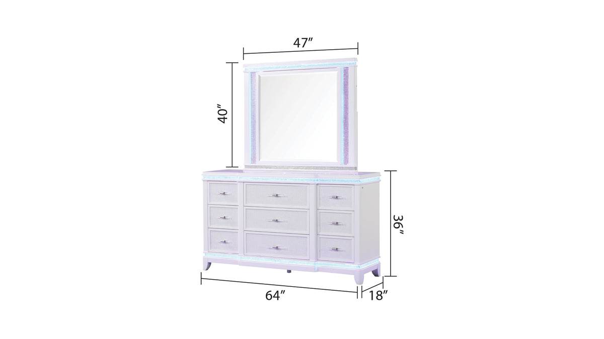 Opium Queen 4 Pc Bedroom Set In Milky White Box Spring Required Queen White Wood 4 Piece Set Bedroom Bed Included,Dresser Included,Mirror Included,Nightstand Included Contemporary,Modern Tufted Wood