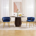 Living Room Chairs,Velvet Makeup Vanity Chair With Back Arm Modern Bedroom Accent Chair Elegant Comfy Single Upholstered Chair With Gold Metal Legs Blue,2 Set Blue Foam Velvet