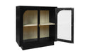 Storage Cabinet With Acrylic Door For Living Room, Dining Room, Study Black Particle Board