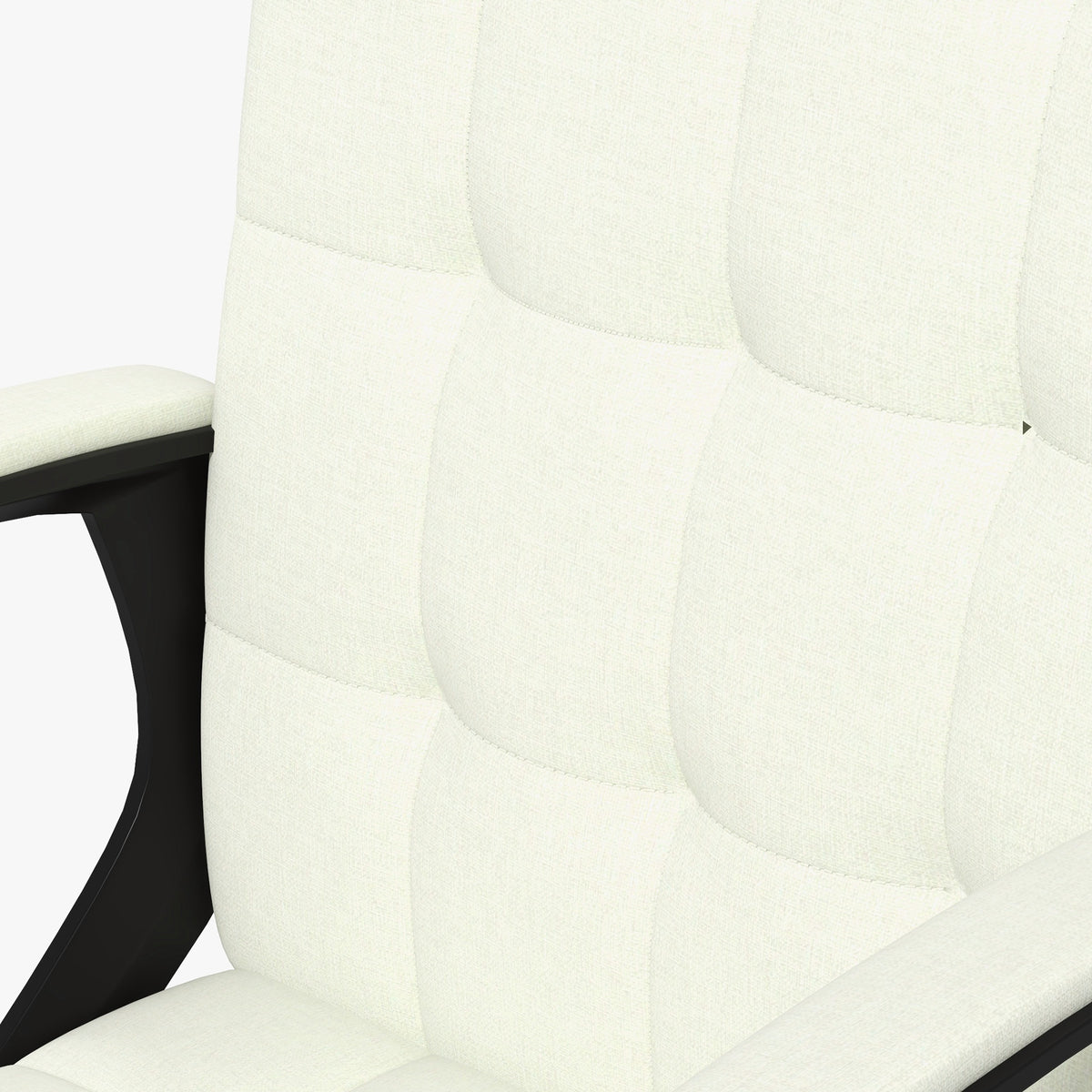 Fabric Office Chair, Computer Desk Chair, Swivel Task Chair With Arms, Adjustable Height, Swivel Wheels, Mid Back, Cream White Cream White Polyester