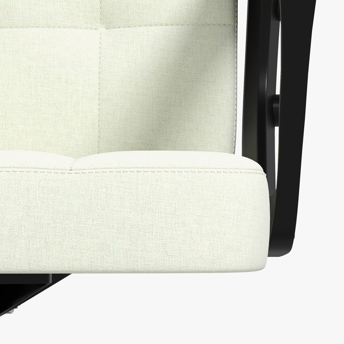 Fabric Office Chair, Computer Desk Chair, Swivel Task Chair With Arms, Adjustable Height, Swivel Wheels, Mid Back, Cream White Cream White Polyester