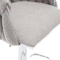 Coolmore Vintage Bar Stools With Back And Footrest Counter Height Dining Chairs 2Pc Set Gray Boucle