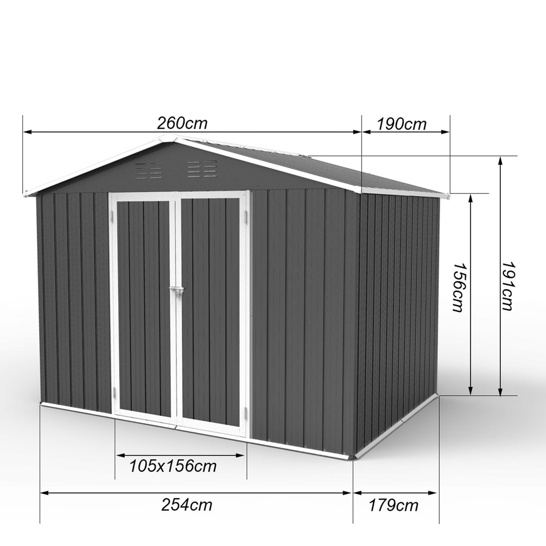 Raised Garden Bed Outdoor For Flower 8Ftx4Ftx1.8Ft With Grey Grey Metal