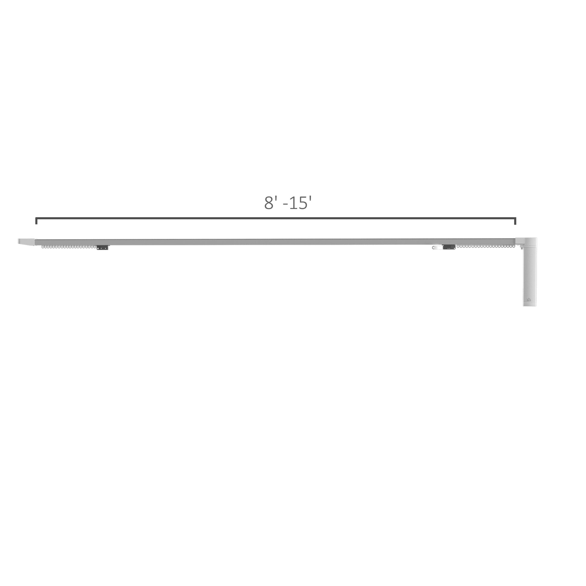 Smart Curtains System, Automatic Curtain Opener With Adjustable Tracks Rod Up To 180 In , Compatible With Alexa, Google Home Voice, Wifi App, Remote Control, White White Aluminium