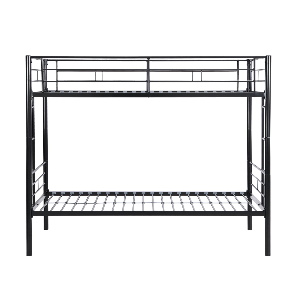 Metal Bunk Bed Black Black Metal
