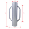 Iron Fence Post Driver, 37Lb Metal Fence Post Driver With Handle, Heavy Duty T Post Pounder Rammer For Installing Fence Post Grey Steel