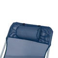 Folding Chaise Lounge Pool Chair, Patio Sun Tanning Chair, Outdoor Lounge Chair With 6 Position Reclining Back,Mesh Seat, And Headrest For Beach, Yard, Patio, Blue Blue Steel