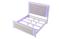 Opium King Bed In Milky White Box Spring Required King White Wood Bedroom Contemporary,Modern Wood