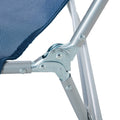 Folding Chaise Lounge Pool Chair, Patio Sun Tanning Chair, Outdoor Lounge Chair With 6 Position Reclining Back,Mesh Seat, And Headrest For Beach, Yard, Patio, Blue Blue Steel
